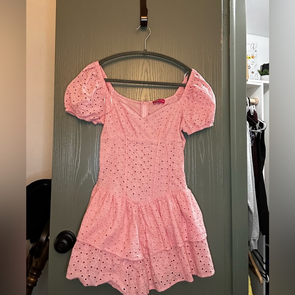 Hazel & Olive, Baby Pink, S, mini dress with shorts
